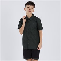 French Connection Boys Edenfield Shirt And Shorts Co-Ord Set Olive/Black