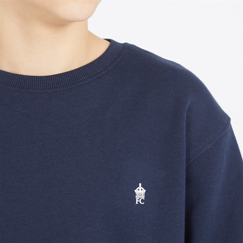 French Connection Drenge Crew Sweatshirt Marine/Hvid
