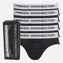 French Connection Mens FC Five Pack Briefs FC10 Black/White