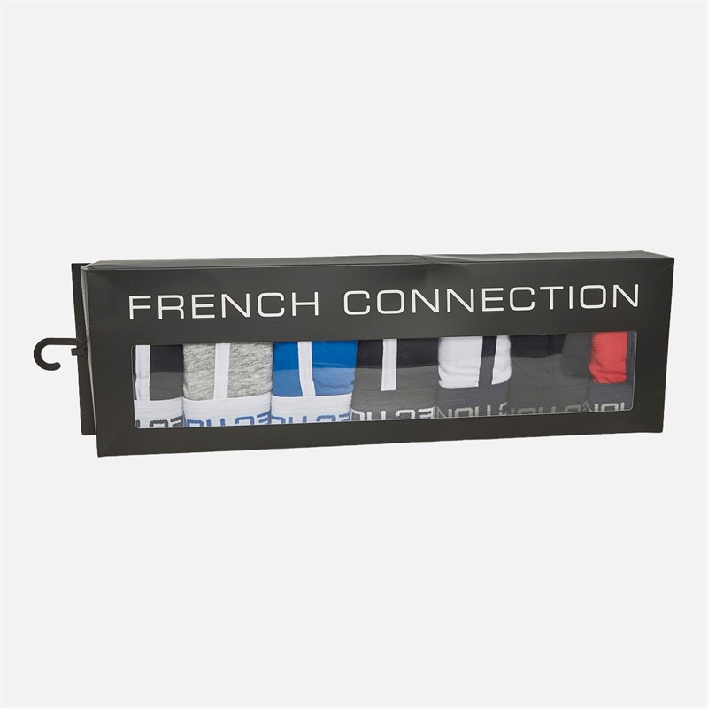 French Connection Mens FC Seven Pack Boxers Fc4 Red/Black/White/Black/Prince/Grey/Black