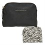 French Connection Womens Two Pack Animal Wash Bags Ivory/Black