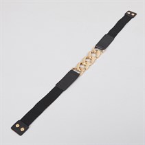 French Connection Womens Link Belt Black/Gold