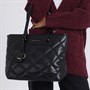 French Connection Womens Quilt Shopper Bag Black