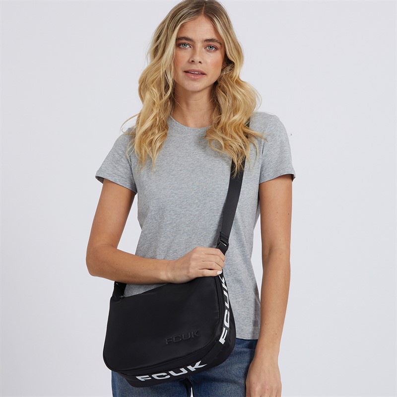 French Connection Womens FCUK Crossbody Bag Black
