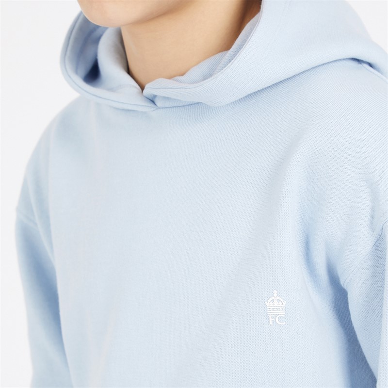 French Connection Boys Hoodie And Joggers Tracksuit Light Blue/White