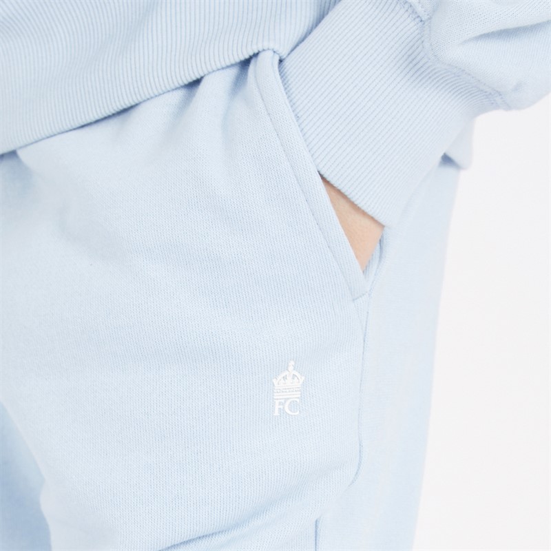 French Connection Boys Hoodie And Joggers Tracksuit Light Blue/White
