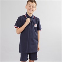 French Connection Boys Dalps Polo Shirt And Shorts Co-Ord Marine