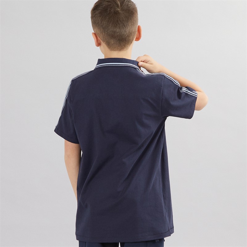French Connection Boys Overarm Polo Marine/Sky
