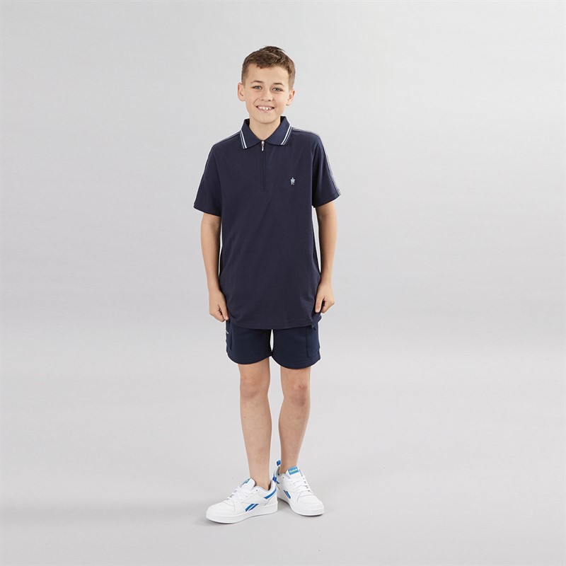 French Connection Boys Overarm Polo Marine/Sky