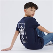 French Connection Boys Rect T-Shirt Marine/White