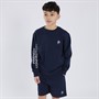 French Connection Boys Admiral Crew Neck Sweatshirt And Short Co-Ord Set Marine/Grey