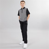 French Connection Boys Chariot Zip Polo And Joggers Tracksuit Set Black/Grey