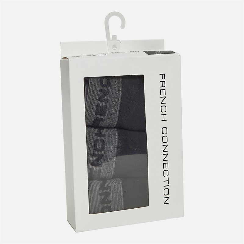French Connection Herre Bamboo Trunks 3-pak FC31 Sort/Antracit