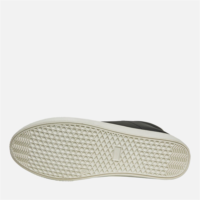 French Connection Heren Contrast Heel Tennis Sneakers Zwart