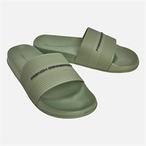 French Connection Mens Strap Sliders Sage