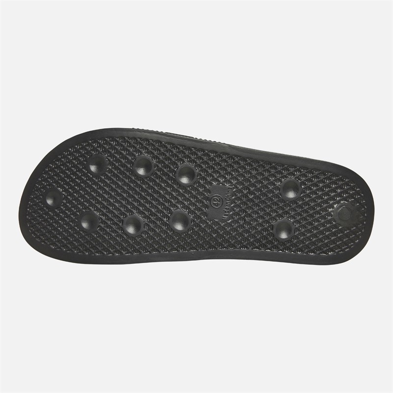 French Connection Mens Strap Sliders Black