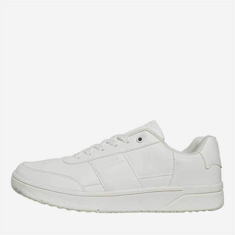 French Connection Mens Knight 2 Trainers White Mono