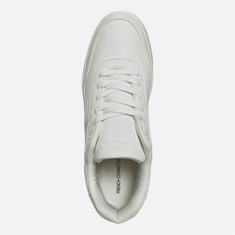 French Connection Mens Knight 2 Trainers White Mono