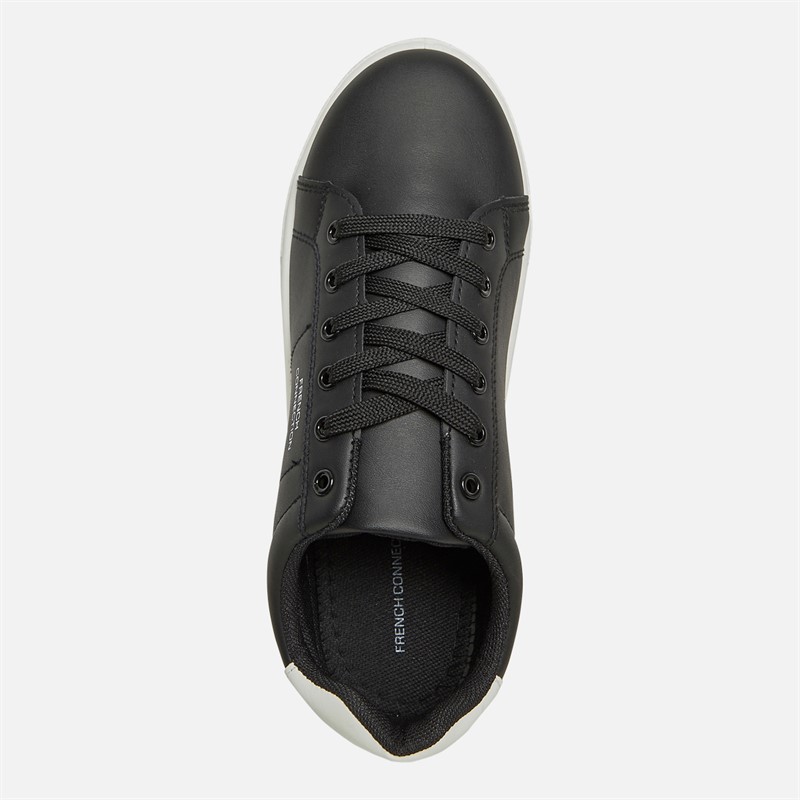 French Connection Drenge Contrast Heel Tennis Sneakers Sort
