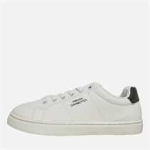 French Connection Junior Boys Contrast Heel Tennis Trainers White/Black