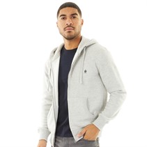 French Connection Mens FC Zip Hoodie Light Grey Mel/Marine