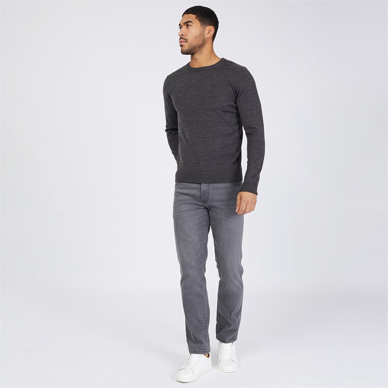 Buy French Connection Mens Cash Crew Neck Jumper Charcoal Mel image.