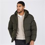French Connection Mens Row Mid Hooded Jacket Khaki