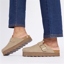 French Connection Womens Chunky Clog Sandals Sand