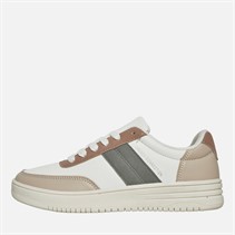 French Connection Womens Knight Trainers White/Pink/Grey