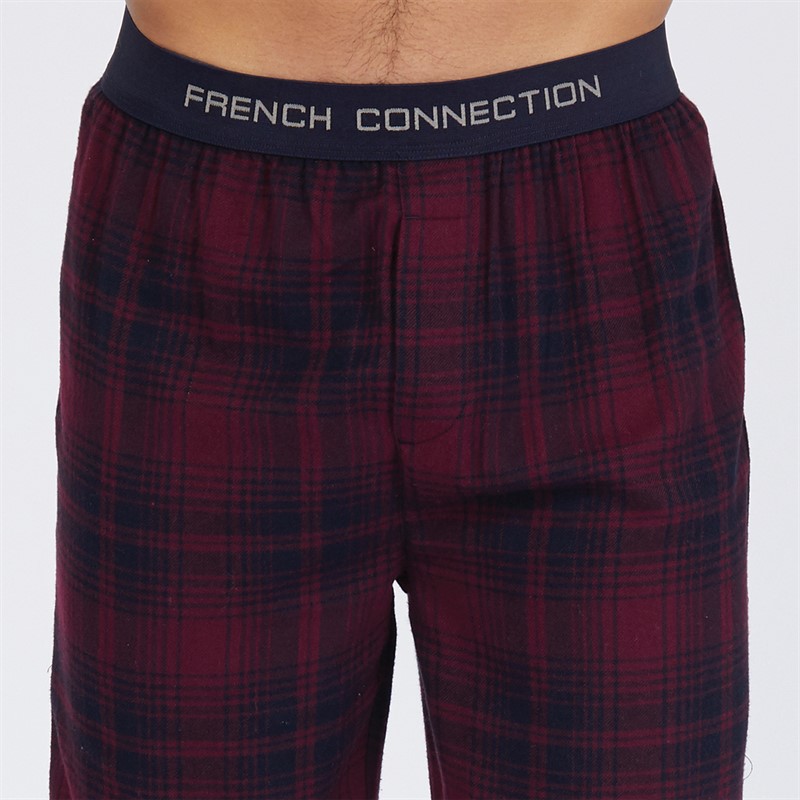 French Connection Mens FC Flannel Pants Scot Chateaux/Marine