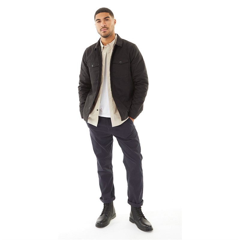 French Connection Mens Wadded Worker Overshirt Black