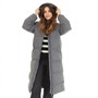 French Connection Womens Row Long Puffer Coat Slate