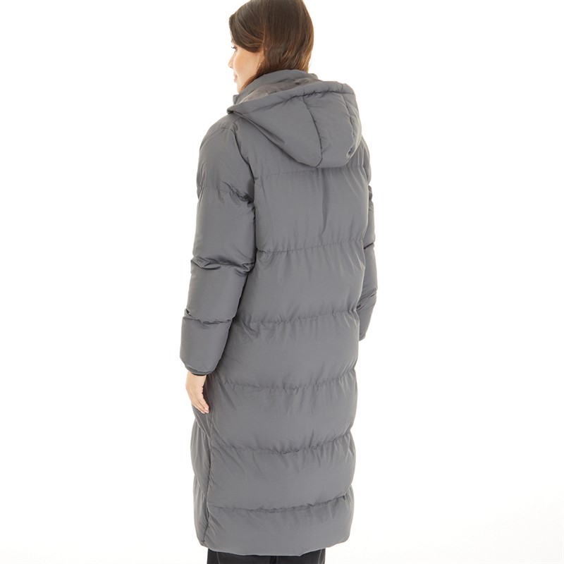 French Connection Womens Row Long Puffer Coat Slate