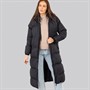 French Connection Womens Row Long Puffer Coat Midnight