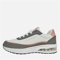 French Connection Womens Bubble Trainers White/Grey/Pink
