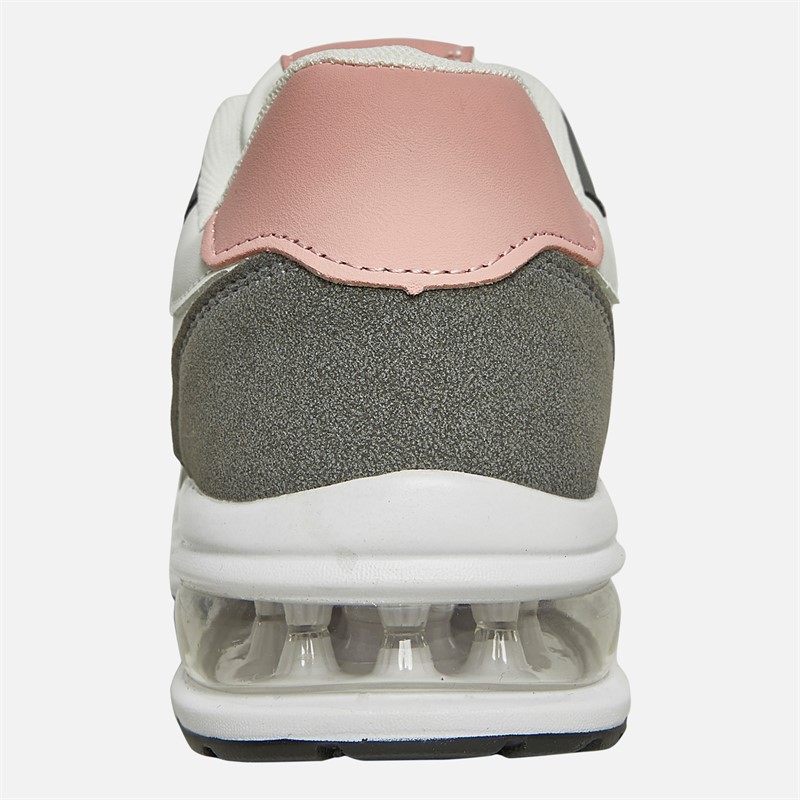 French Connection Womens Bubble Trainers White/Grey/Pink