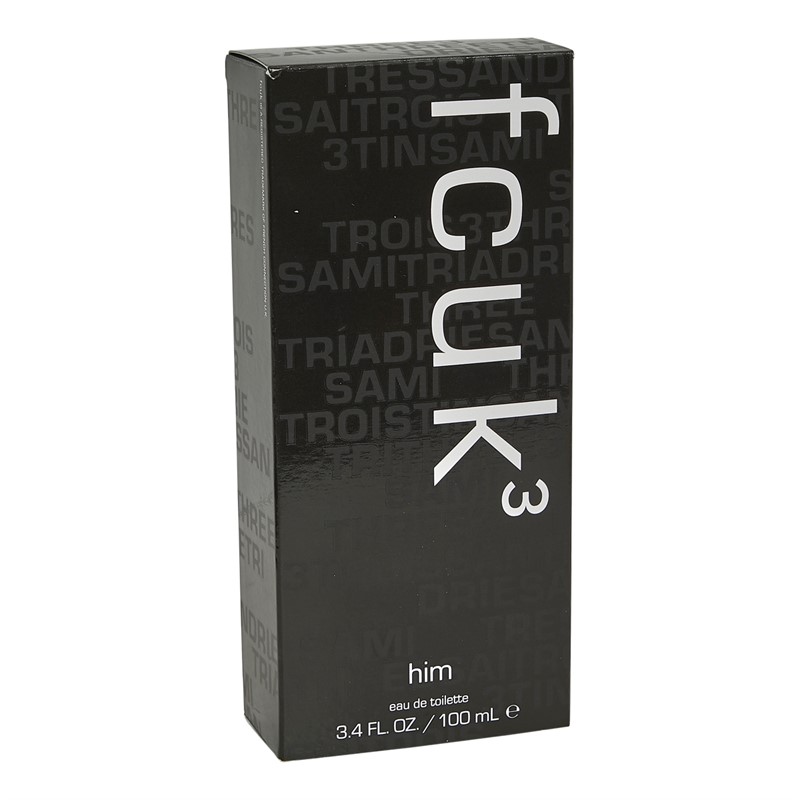 French Connection Mens FCUK 3 Him 100ml EDT Spray Multi