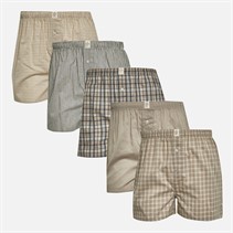 French Connection lot de 5 boxers tissés Homme Multi 5 Taupe/Taupe Écru À Carreaux/Taupe Écru À Carreaux/Taupe Écru Vichy/Taupe Écru Rayé