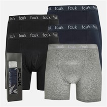 French Connection lot de 5 boxers longs Homme FCUK FCUK 80 Noir/Marine/Gris Clair Chiné/Noir/Marine