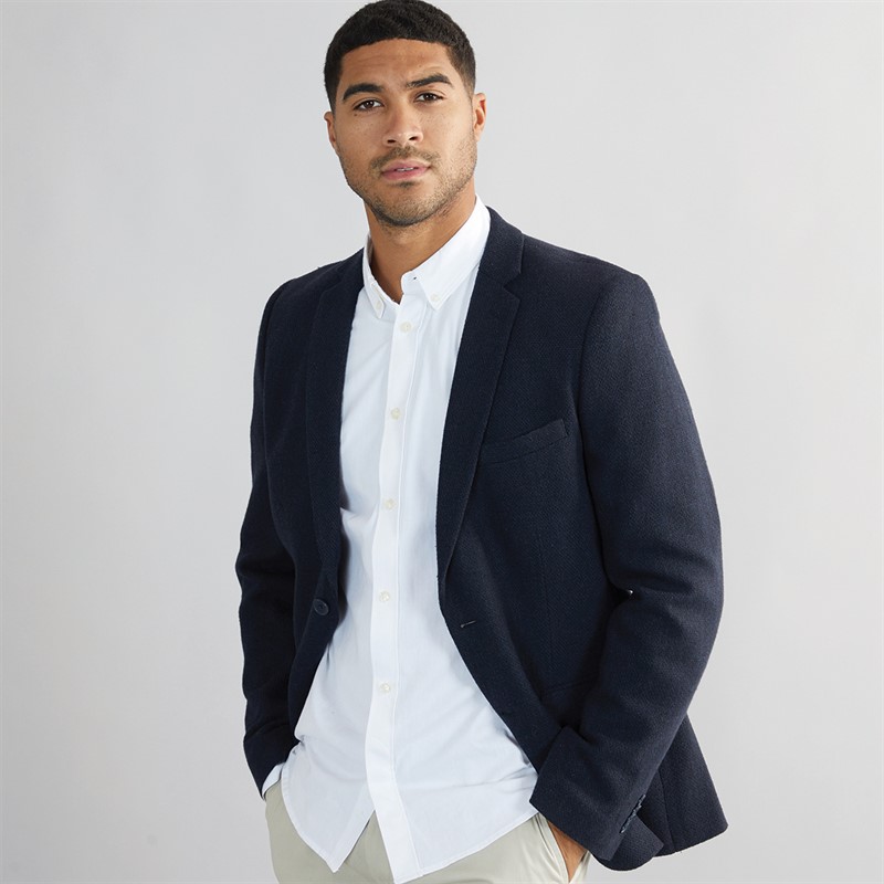 French Connection Mens Tweed Blazer Marine - Size S