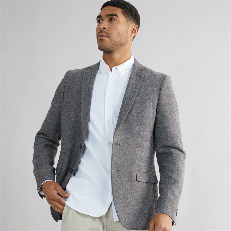 French Connection Mens Herringbone Blazer Grey - Size M