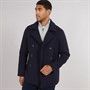 French Connection Mens Peacoat Jacket Marine