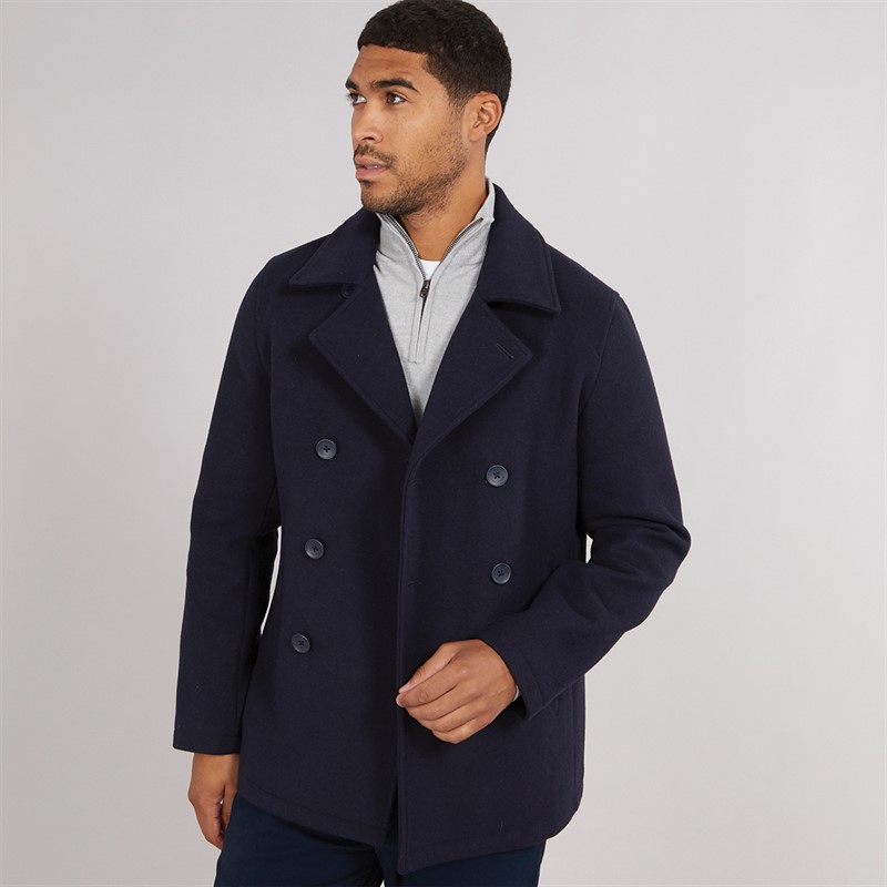 French Connection Mens Peacoat Jacket Marine - Size S