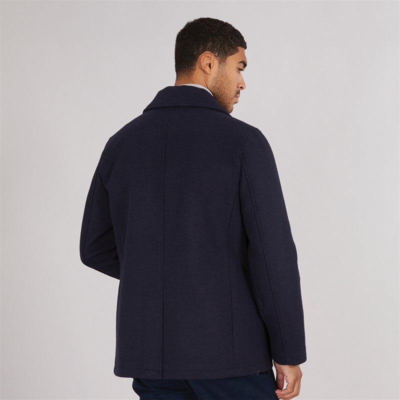 French Connection Mens Peacoat Jacket Marine