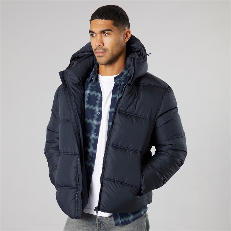 French Connection Mens Row Mid Jacket Marine