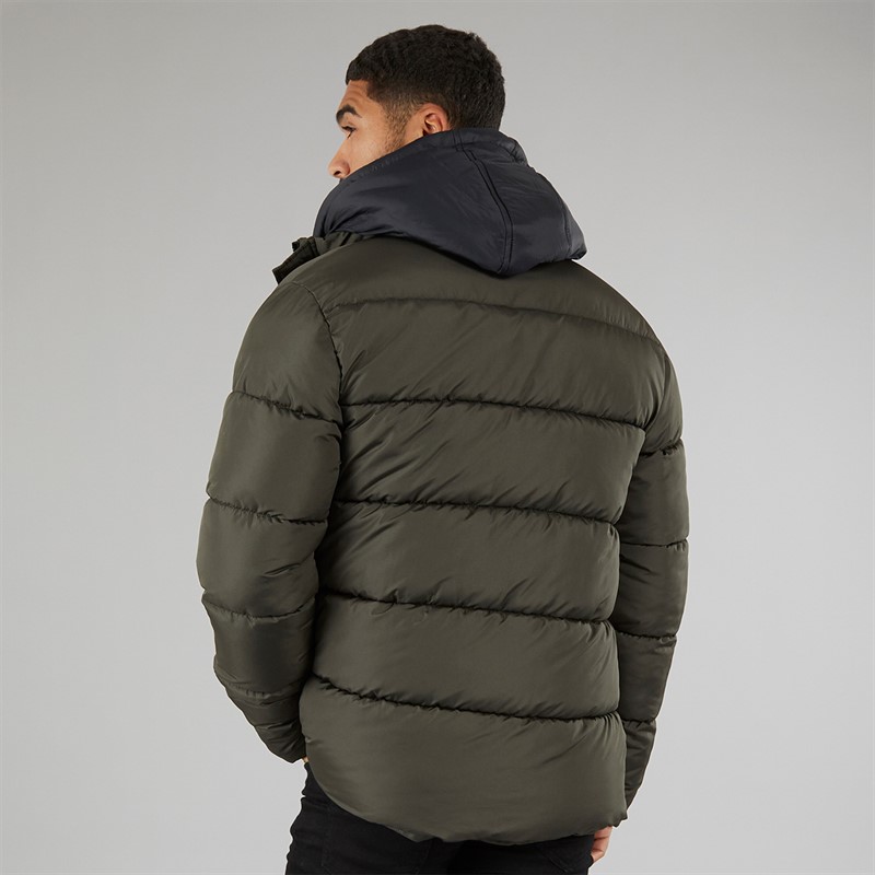 French Connection Mens Row Mid Fleece Jacket Khaki