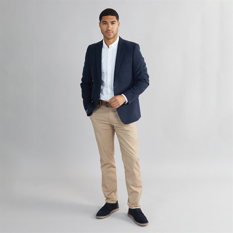 French Connection Mens Herringbone Blazer Marine