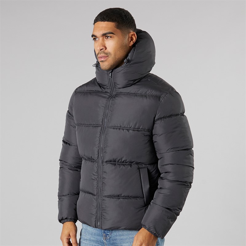 French Connection Mens Row Mid Jacket Charcoal
