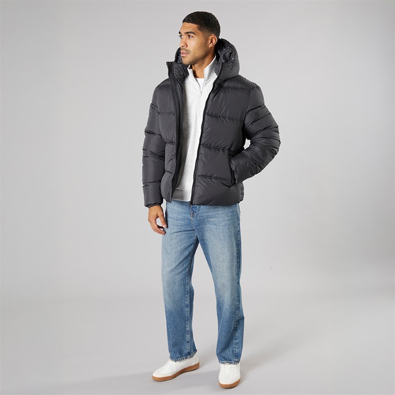 French Connection Mens Row Mid Jacket Charcoal
