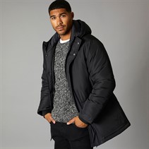 French Connection Mens Parka Jacket Black